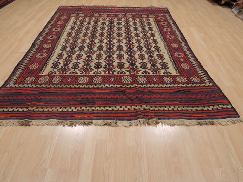 Kilim Red Flat Woven 62 X 90 Area Rug 100-109354 Image 1