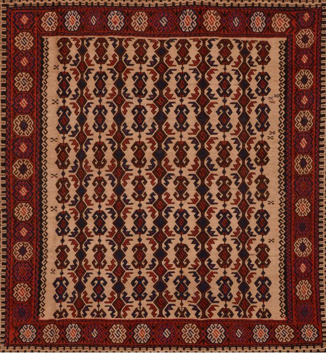 Kilim Red Flat Woven 62 X 90 Area Rug 100-109354 Image 0