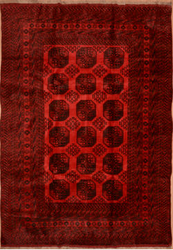 Khan Mohammadi Red Hand Knotted 7'1" X 10'6"  Area Rug 100-109356