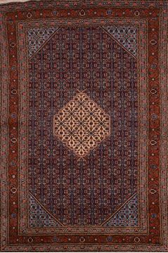 Persian Ardebil Blue Rectangle 7x10 ft Wool Carpet 109362