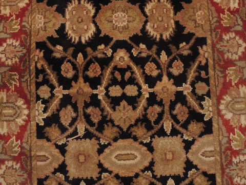 Jaipur Black Runner Hand Knotted 27 X 102 Area Rug 100-109368 Image 11