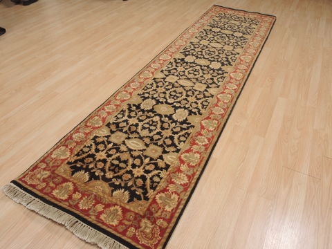 Jaipur Black Runner Hand Knotted 27 X 102 Area Rug 100-109368 Image 5