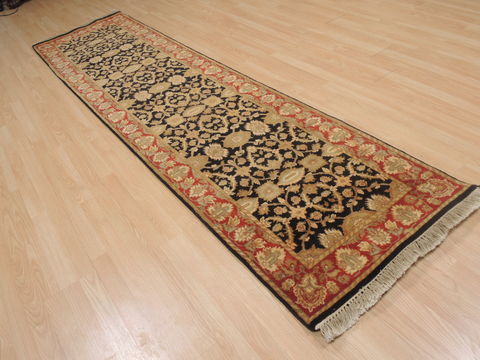 Jaipur Black Runner Hand Knotted 27 X 102 Area Rug 100-109368 Image 6