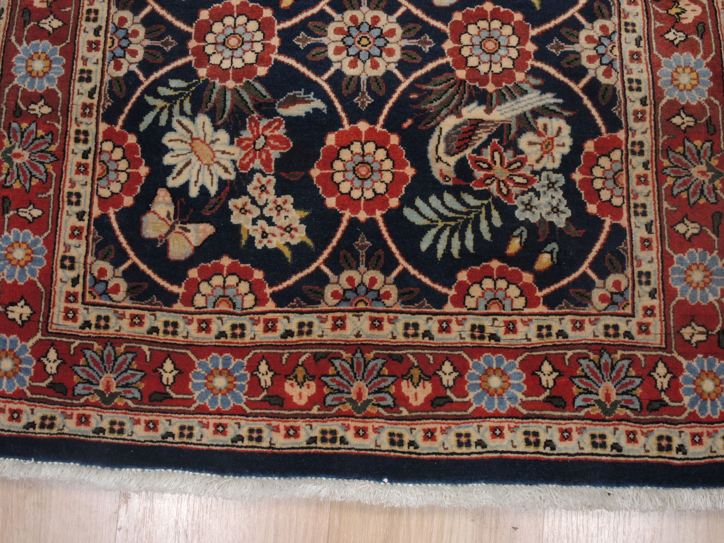 Persian Varamin Red Runner 6 to 9 ft Wool Carpet 109370