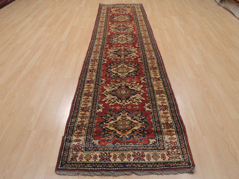 Kazak Red Runner Hand Knotted 28 X 109 Area Rug 100-109371 Image 1