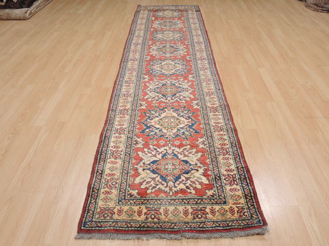 Kazak Red Runner Hand Knotted 28 X 109 Area Rug 100-109371 Image 4