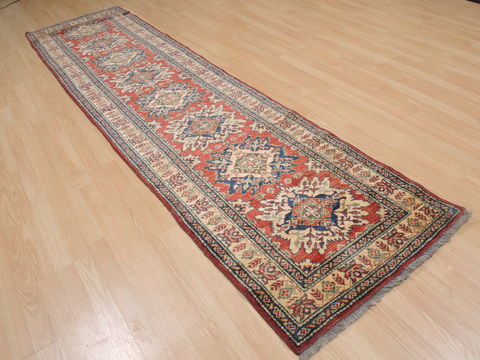Kazak Red Runner Hand Knotted 28 X 109 Area Rug 100-109371 Image 6