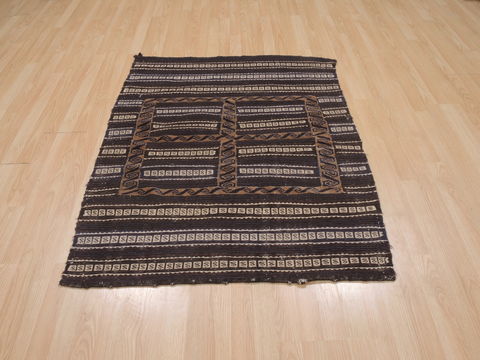 Kilim Brown Flat Woven 39 X 47 Area Rug 100-109374 Image 1