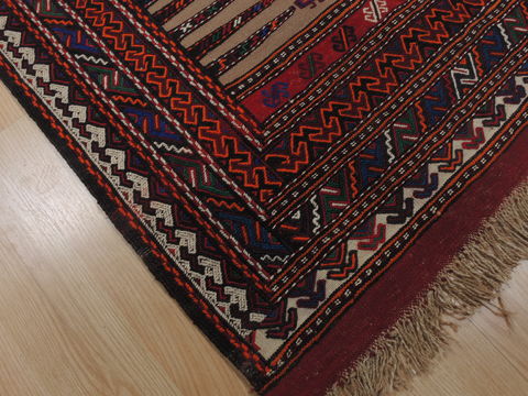 Kilim Red Flat Woven 38 X 47 Area Rug 100-109376 Image 7