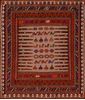 Kilim Red Flat Woven 38 X 47 Area Rug 100-109376 Thumb 0