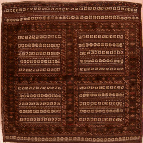 Kilim Brown Square Flat Woven 43 X 46 Area Rug 100-109377 Image 0