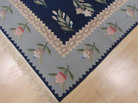 Kilim Blue Flat Woven 40 X 60 Area Rug 100-109380 Image 10