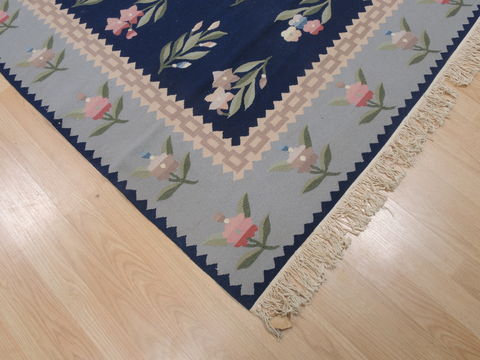 Kilim Blue Flat Woven 40 X 60 Area Rug 100-109380 Image 12