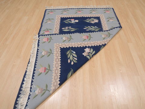 Kilim Blue Flat Woven 40 X 60 Area Rug 100-109380 Image 14