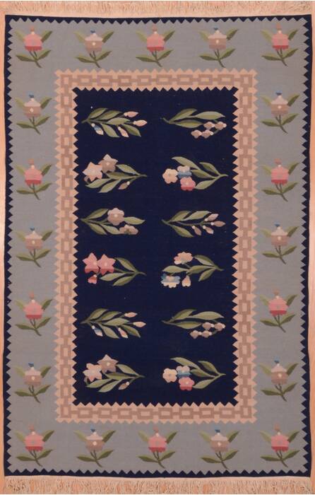 Kilim Blue Flat Woven 40 X 60 Area Rug 100-109380 Image 0