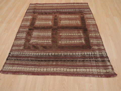 Baluch Brown Hand Knotted 42 X 51 Area Rug 100-109382 Image 1