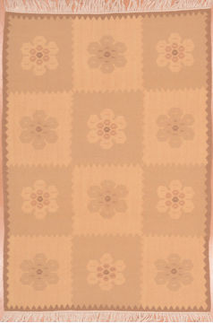 Kilim Beige Flat Woven 4'2" X 6'0"  Area Rug 100-109383