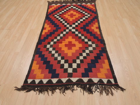 Kilim Red Flat Woven 211 X 63  Area Rug 100-109384 Image 1