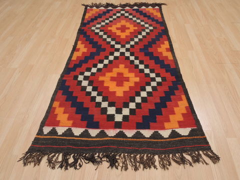 Kilim Red Flat Woven 211 X 63  Area Rug 100-109384 Image 4