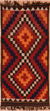 Kilim Red Flat Woven 2'11" X 6'3"  Area Rug 100-109384
