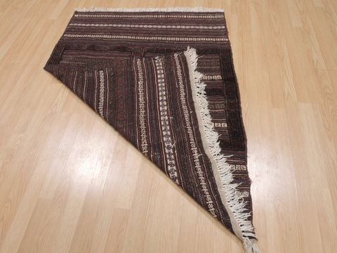 Kilim Brown Hand Knotted 38 X 47 Area Rug 100-109389 Image 11