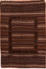 Kilim Red Square Hand Knotted 40 X 44 Area Rug 100-109392 Thumb 0