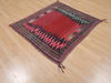 Kilim Red Square Hand Knotted 37 X 311  Area Rug 100-109394 Thumb 3