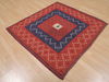 Kilim Red Square Flat Woven 42 X 42  Area Rug 100-109396 Thumb 3