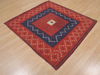 Kilim Red Square Flat Woven 42 X 42  Area Rug 100-109396 Thumb 5