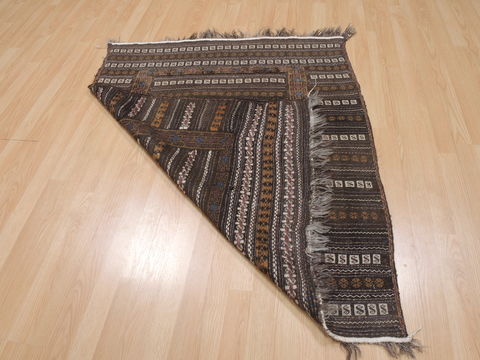 Kilim Brown Square Flat Woven 40 X 40 Area Rug 100-109403 Image 12
