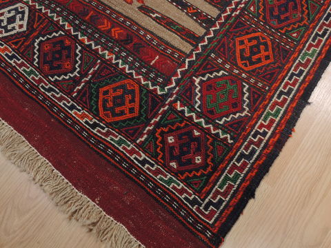 Kilim Red Square Flat Woven 33 X 33 Area Rug 100-109405 Image 8