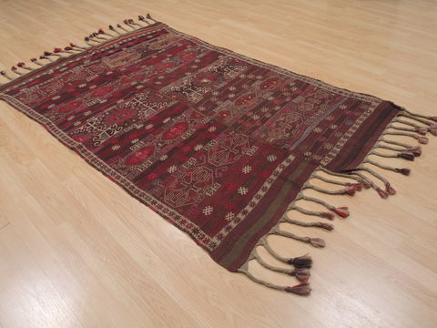 Kilim Brown Hand Knotted 42 X 69 Area Rug 100-109407 Image 3