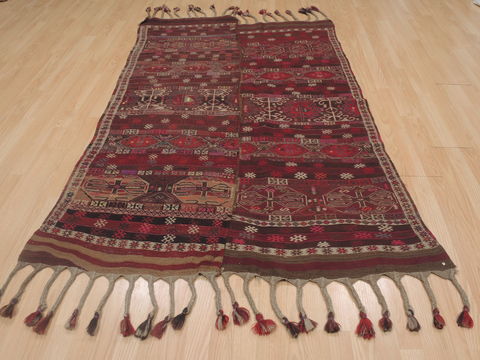 Kilim Brown Hand Knotted 42 X 69 Area Rug 100-109407 Image 4
