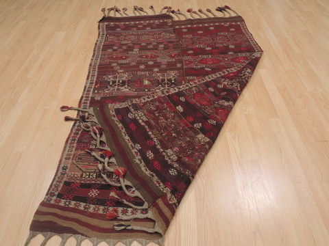 Kilim Brown Hand Knotted 42 X 69 Area Rug 100-109407 Image 8