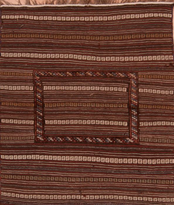 Kilim Brown Hand Knotted 41 X 49 Area Rug 100-109409 Image 0