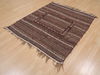 Kilim Brown Hand Knotted 41 X 49  Area Rug 100-109409 Thumb 11