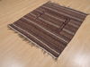 Kilim Brown Hand Knotted 41 X 49  Area Rug 100-109409 Thumb 2