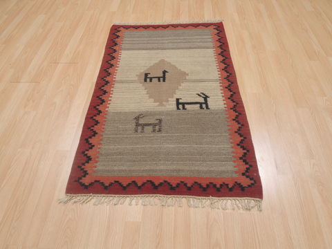 Kilim Beige Flat Woven 210 X 48 Area Rug 100-109410 Image 1