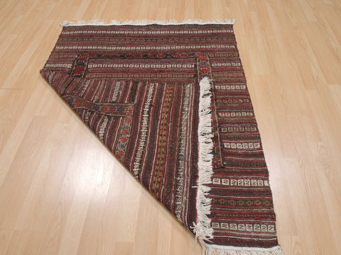 Kilim Brown Hand Knotted 310 X 48 Area Rug 100-109411 Image 14