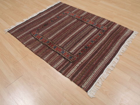 Kilim Brown Hand Knotted 310 X 48 Area Rug 100-109411 Image 3