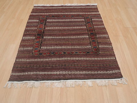 Kilim Brown Hand Knotted 310 X 48 Area Rug 100-109411 Image 4