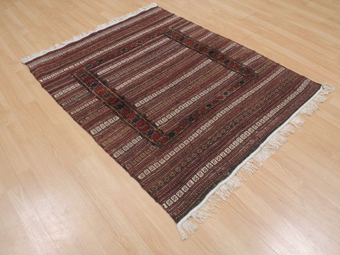 Kilim Brown Hand Knotted 310 X 48 Area Rug 100-109411 Image 6