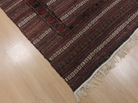 Kilim Brown Hand Knotted 310 X 48 Area Rug 100-109411 Image 7