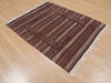Kilim Brown Hand Knotted 310 X 48 Area Rug 100-109411 Thumb 3