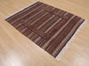 Kilim Brown Hand Knotted 310 X 48  Area Rug 100-109411 Thumb 3