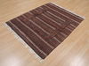 Kilim Brown Hand Knotted 310 X 48 Area Rug 100-109411 Thumb 5