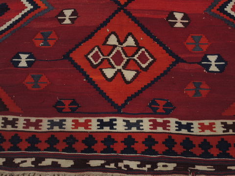 Kilim Red Hand Knotted 51 X 77 Area Rug 100-109413 Image 7