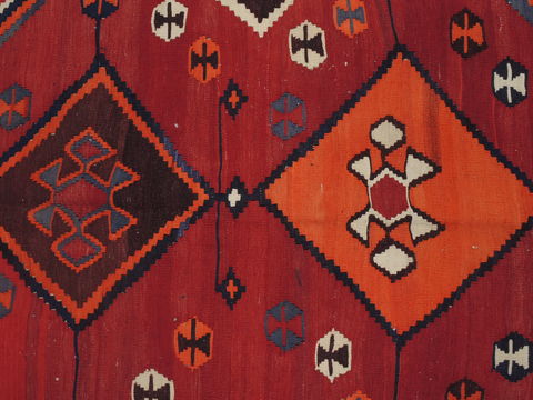 Kilim Red Hand Knotted 51 X 77 Area Rug 100-109413 Image 9