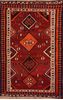 Kilim Red Hand Knotted 51 X 77 Area Rug 100-109413 Thumb 0
