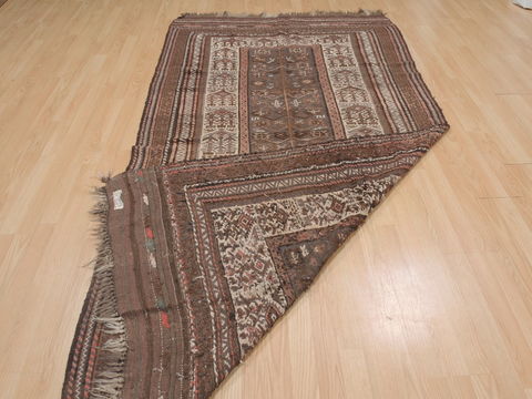 Kilim Brown Runner Hand Knotted 46 X 810 Area Rug 100-109414 Image 12
